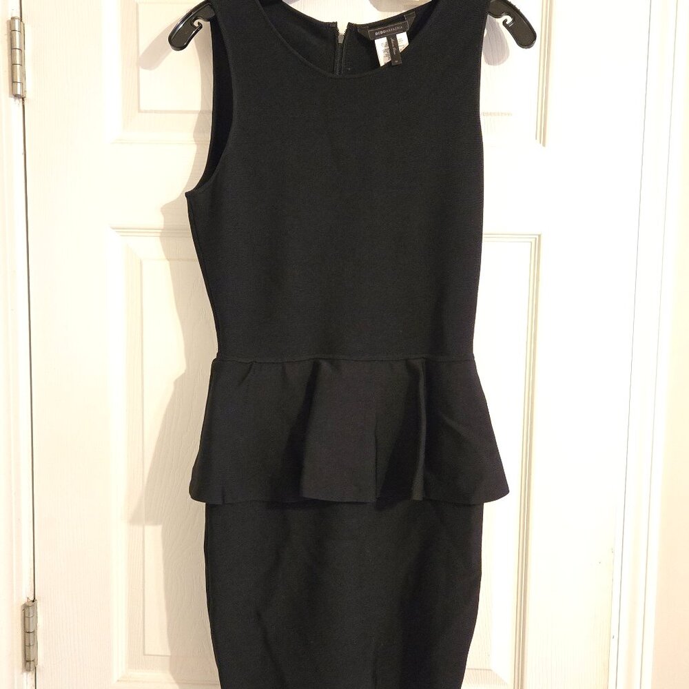 BCBG Max Azria Stretch Peplum Dress EUC